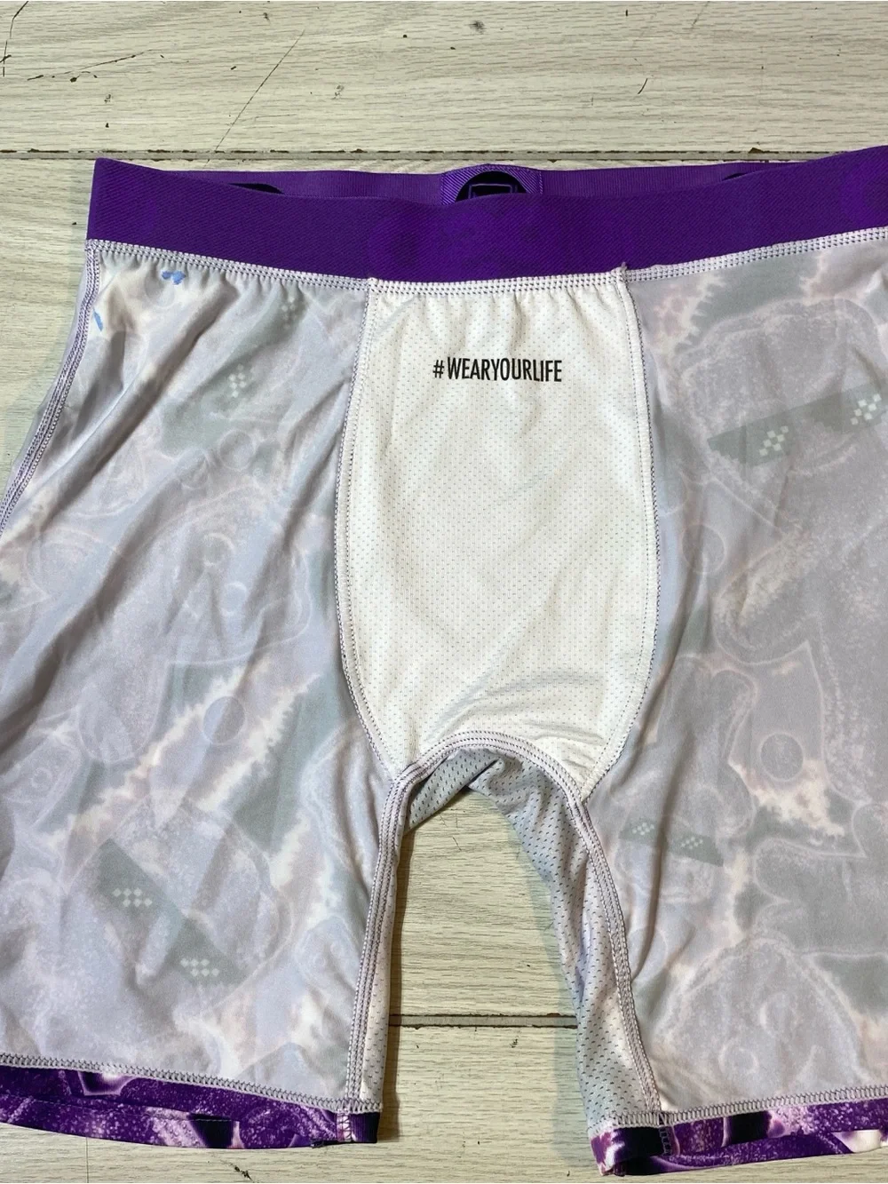 PSD Men's Boxer Briefs Large L Sour Patch Kids Purple Athletic Underwear NWOT!